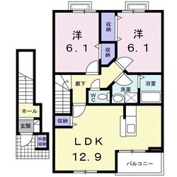 バスケ　ド　フルール　Ａの物件間取画像